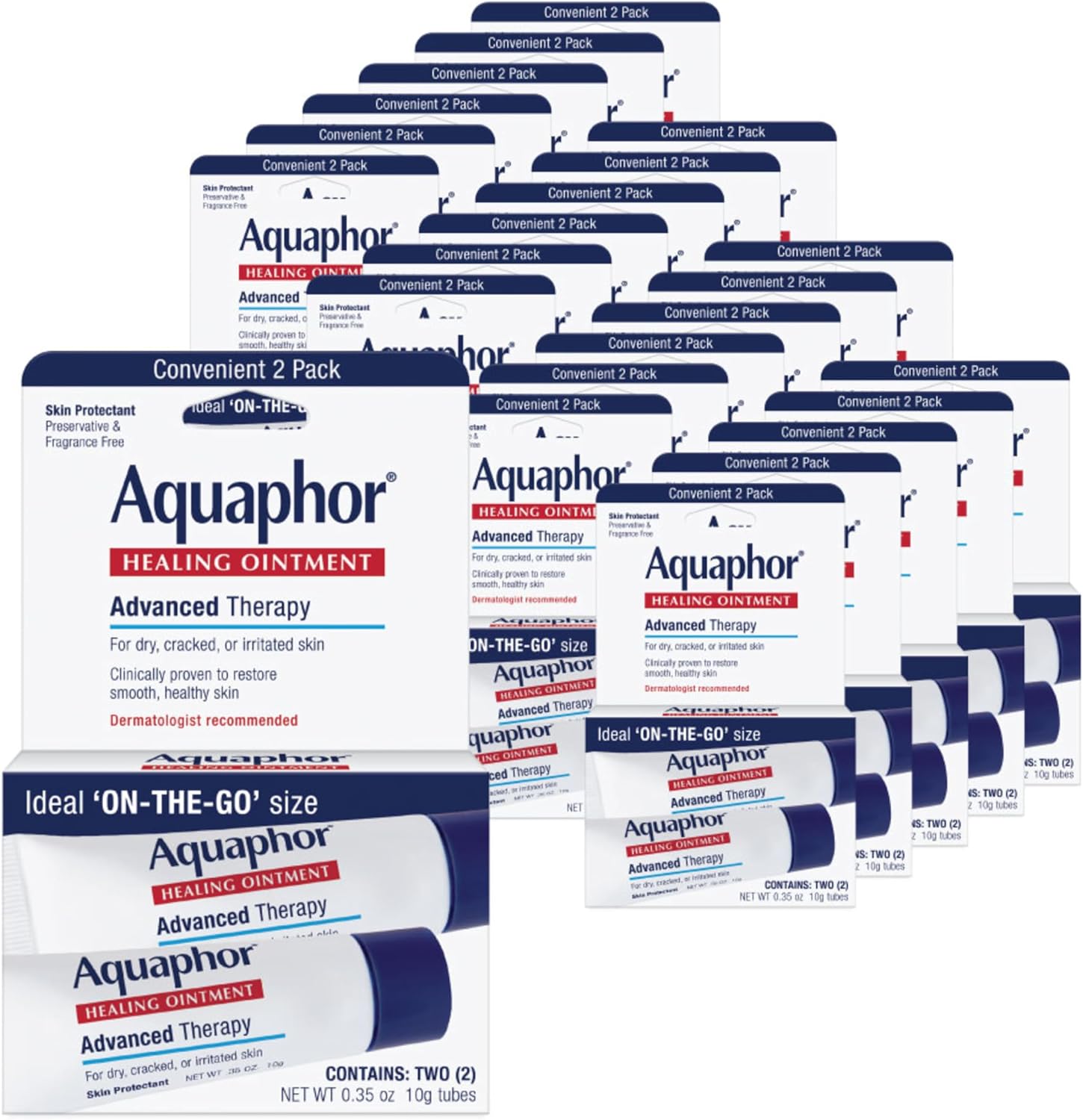 Aquaphor Advanced Therapy Healing Ointment, Bulk Pack, 48 X 0.35 OZ Gallery Photo 1