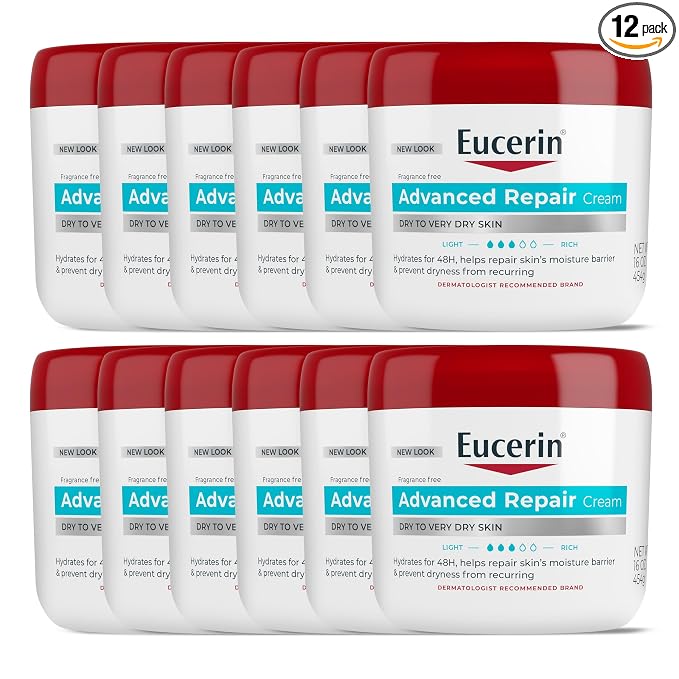Eucerin Advanced Repair Body Cream, Fragrance Free, Value Pack, 2 x 16 OZ Gallery Photo 6