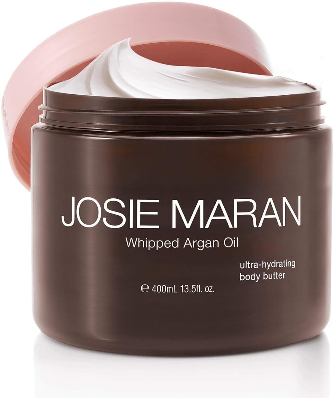 Josie Maran Whipped Argan Oil Body Butter: Nourishing Body Cream QuickAbsorbing Moisturizer Organic Argan Oil from Morocco (13.5 fl. oz, Peppermint Bark) Gallery Photo 1