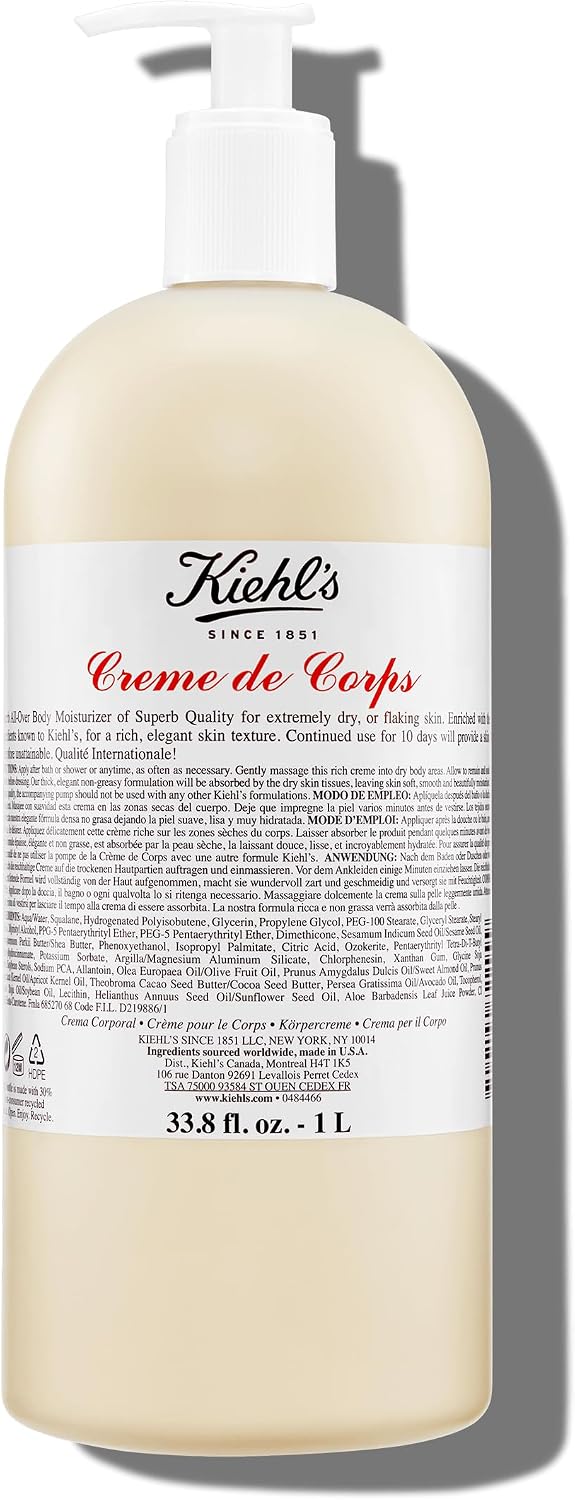 Kiehl's Creme de Corps Body Lotion, with Cocoa Butter, Fast Hydration - Featured Product Photo