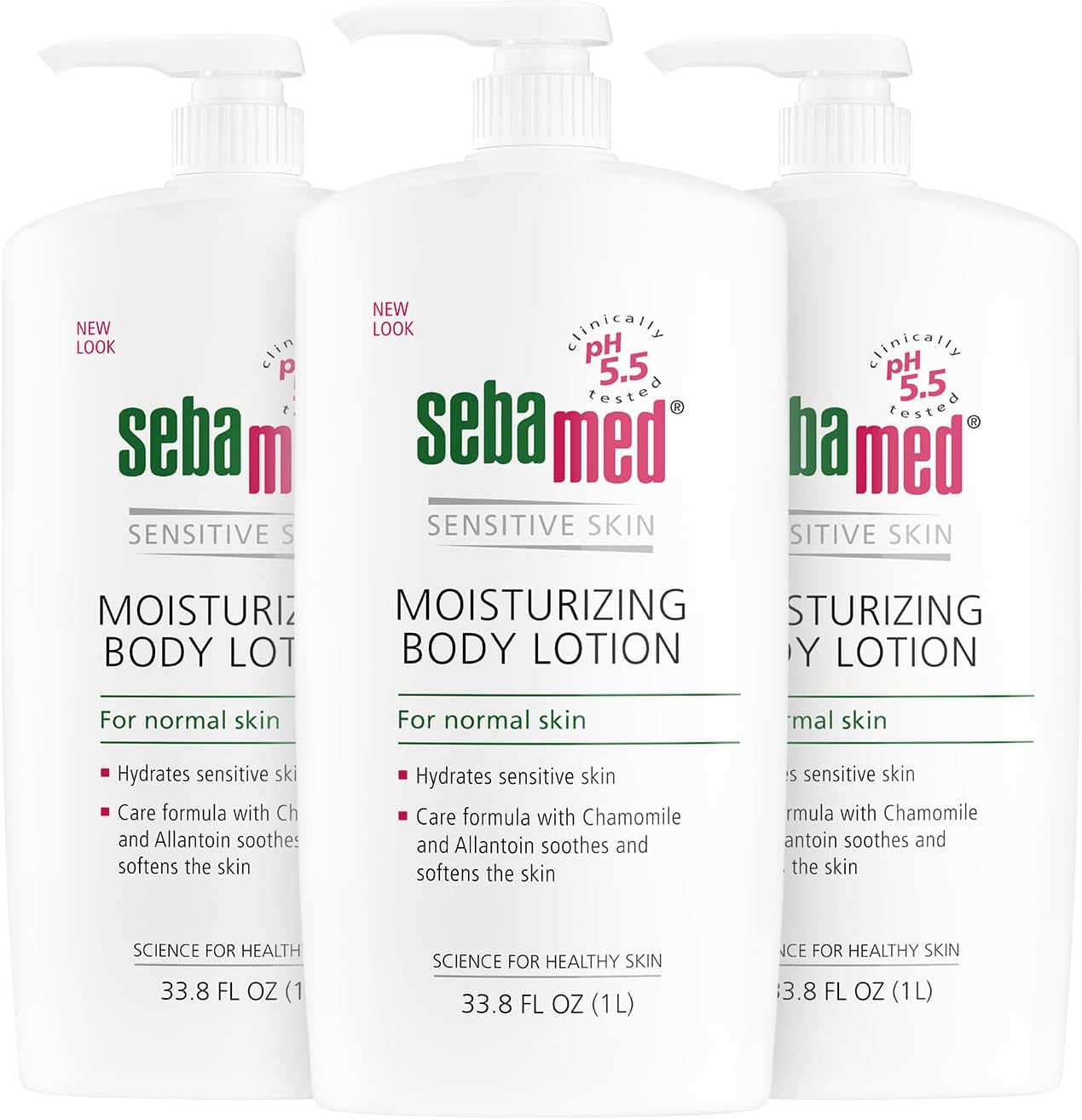 SEBAMED Moisturizing Body Lotion pH 5.5 for Sensitive Skin Dermatologist Recommended ParabenFree Moisturizer 33.8 Fluid oz (1 Liter) Pack of 3 Gallery Photo 1