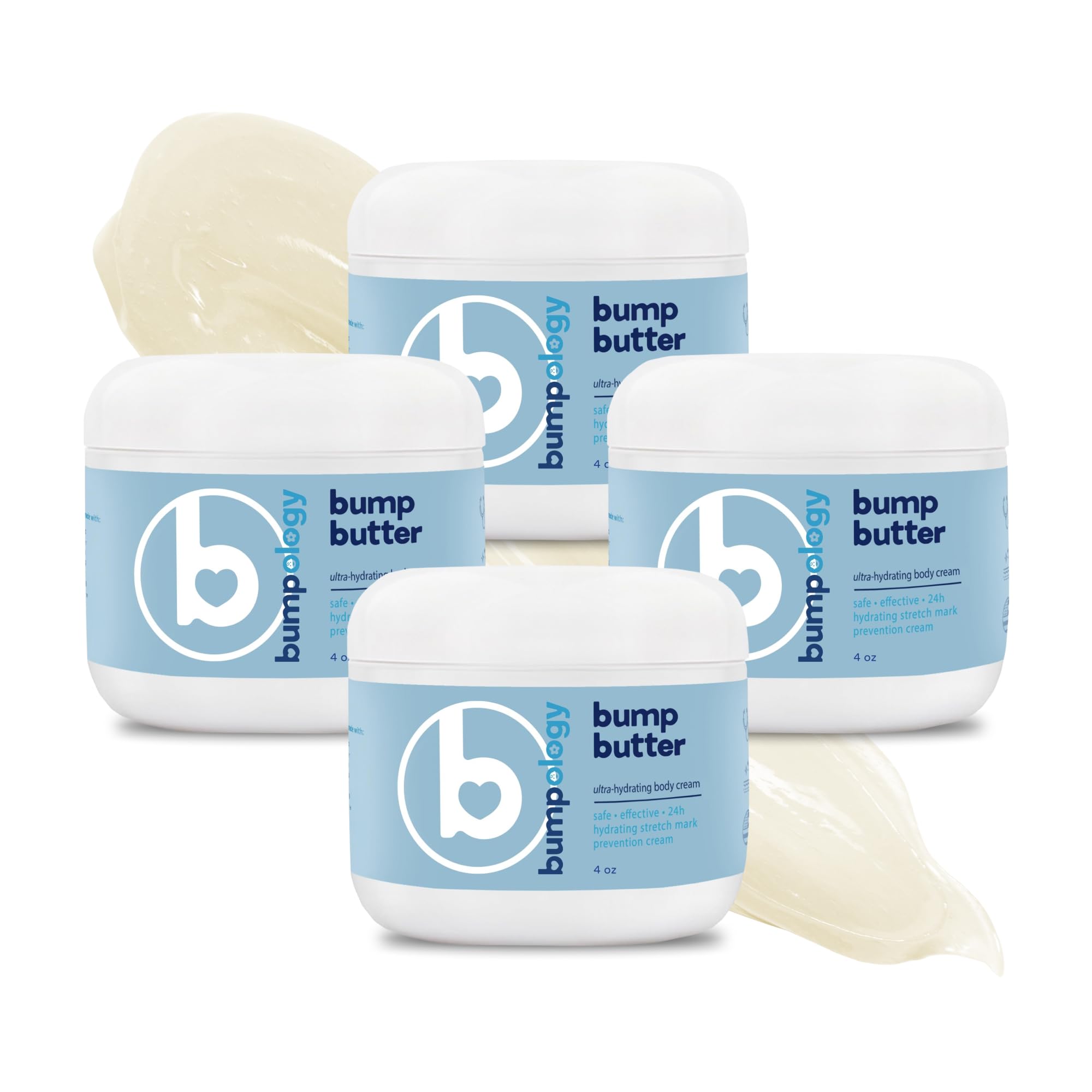 Bumpology Bump Butter, Hydrating Balm for Pregnancy & Beyond, 4-Pack, 4 oz Gallery Photo 1