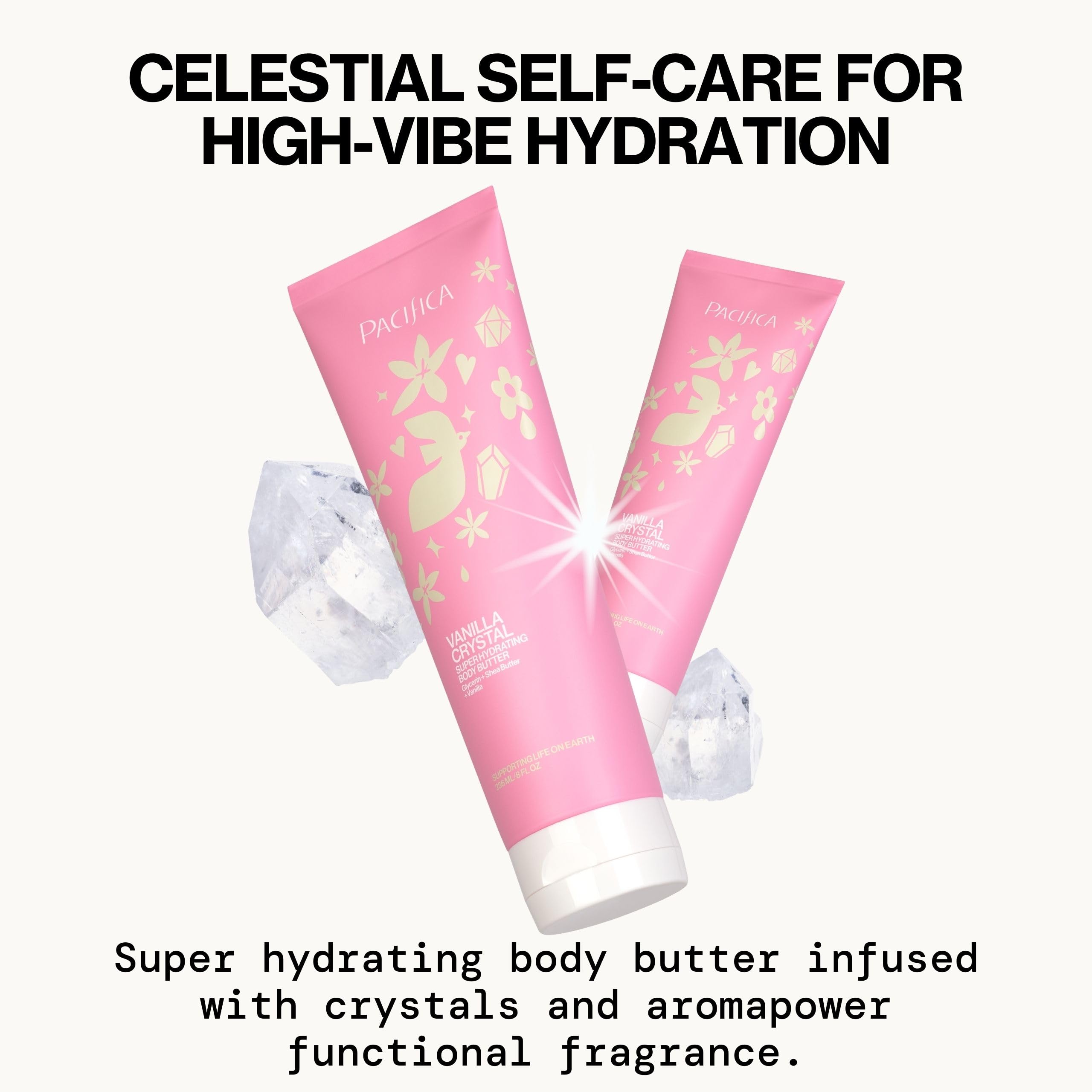 Pacifica Vanilla Crystal Body Butter Lotion – Super Hydrating Moisturizer for Dry Skin, Rich Shea Butter & Vitamin E Formula, Vegan, Cruelty-Free, Clean Beauty, Vanilla Scent, 8 Fl Oz (Pack of 12) Gallery Photo 3